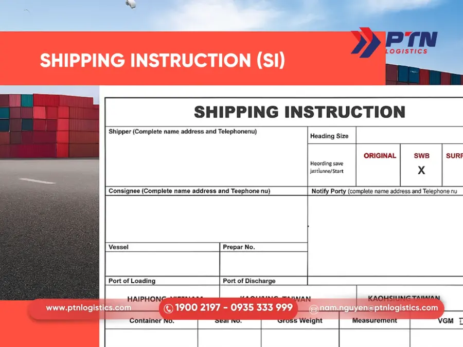 Shipping instruction