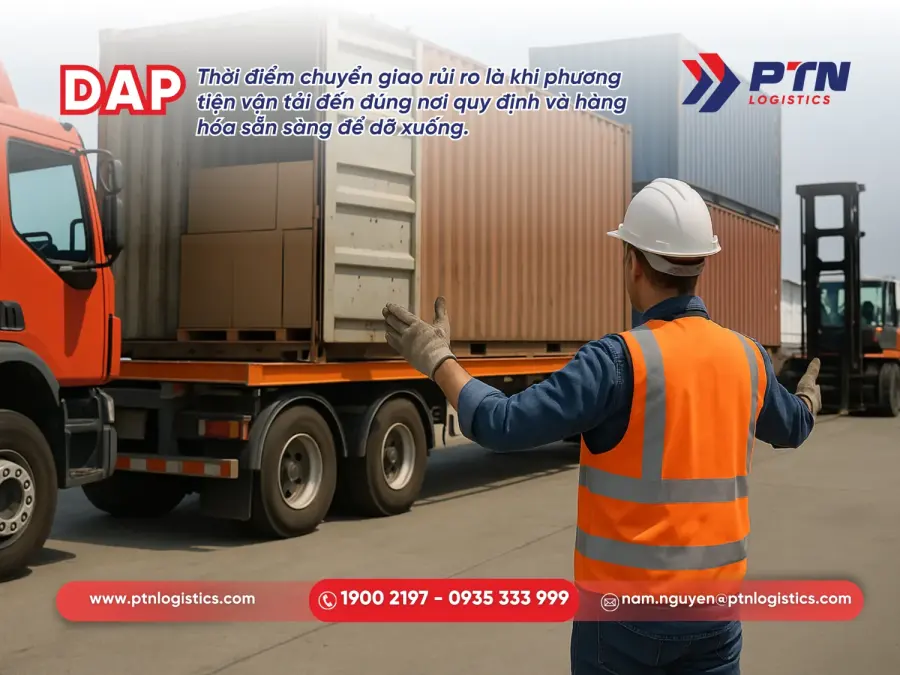 Thời điểm chuyển giao rủi ro của điều khoản DAP