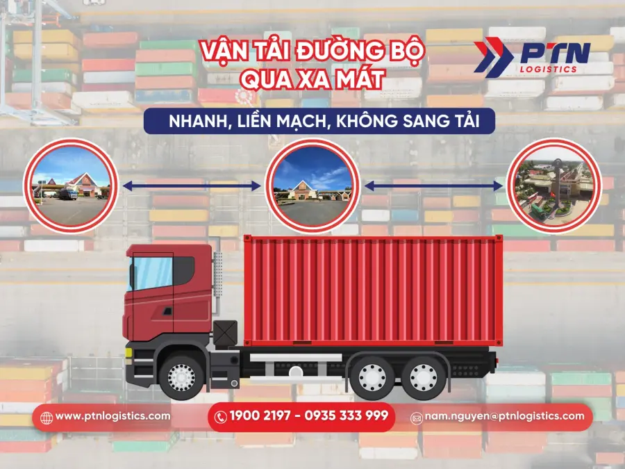 Vận tải đường bộ qua cửa khẩu Xa Mát