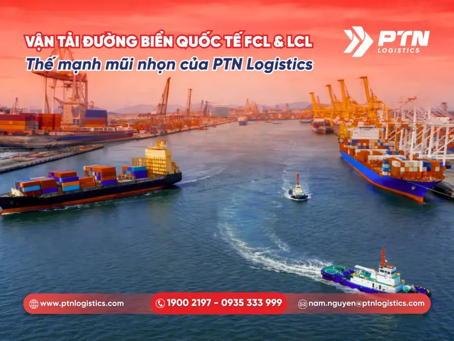 Vận tải đường biển quốc tế FCL và LCL, thế mạnh mũi nhọn của PTN