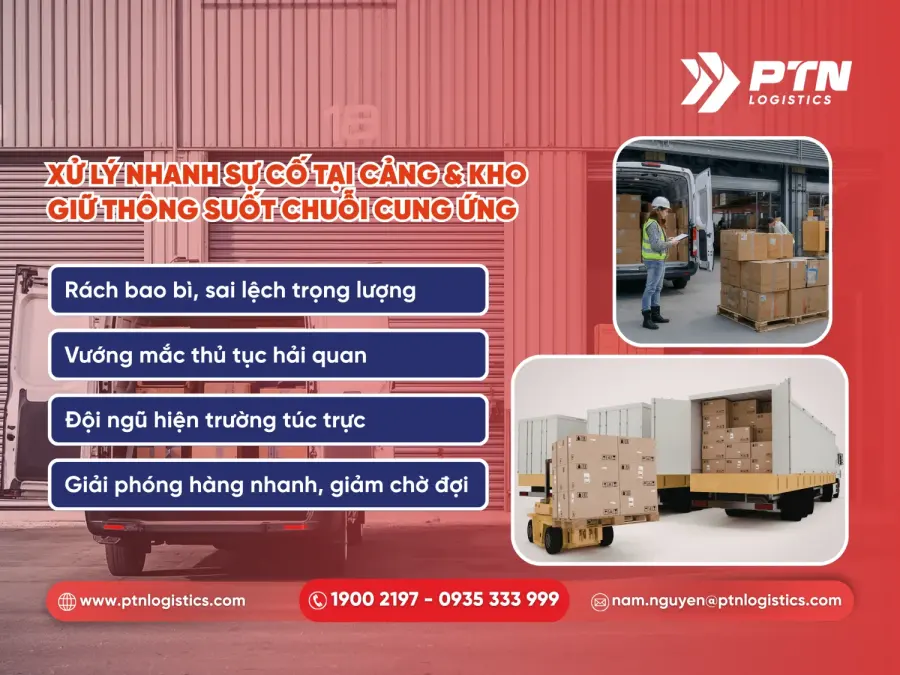 Xử lý các vấn đề phát sinh tại cảng và kho