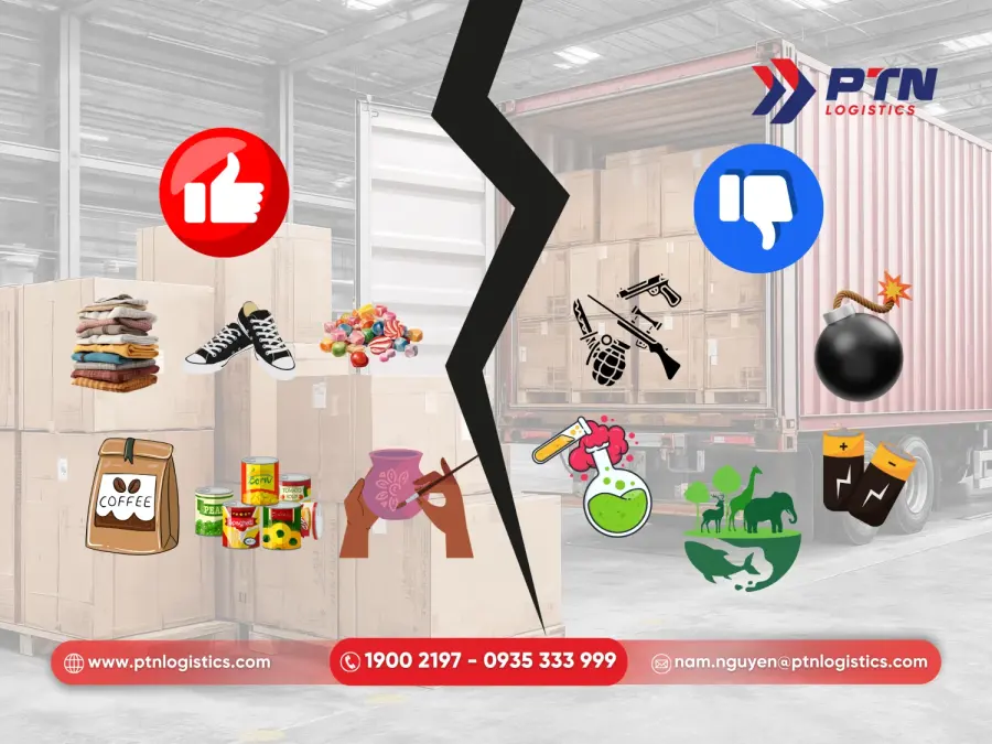 Những mặt hàng được phép và không được phép gửi hàng đi nước ngoài
