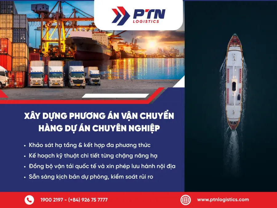 Phương án vận chuyển hàng dự án được xây dựng như thế nào?